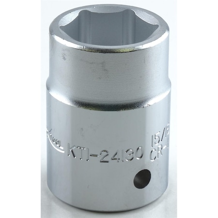 K-Tool International 3/4" Drive, 15/16" SAE Socket, 6 Points, Standard 6Pt, Chrome 3/4"Dr, 15/16 KTI-24130